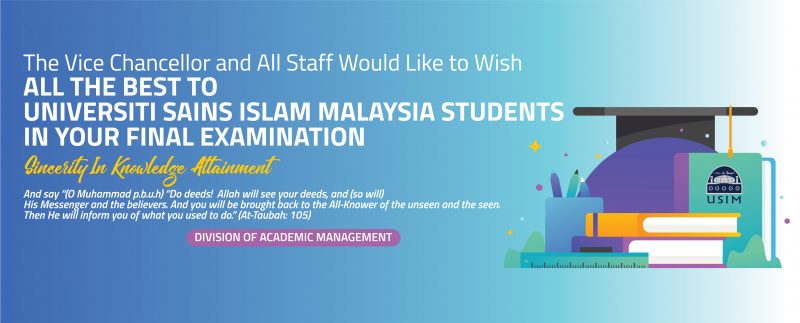 Selamat Menduduki Peperiksaan Akhir Semester I 2018/2019 